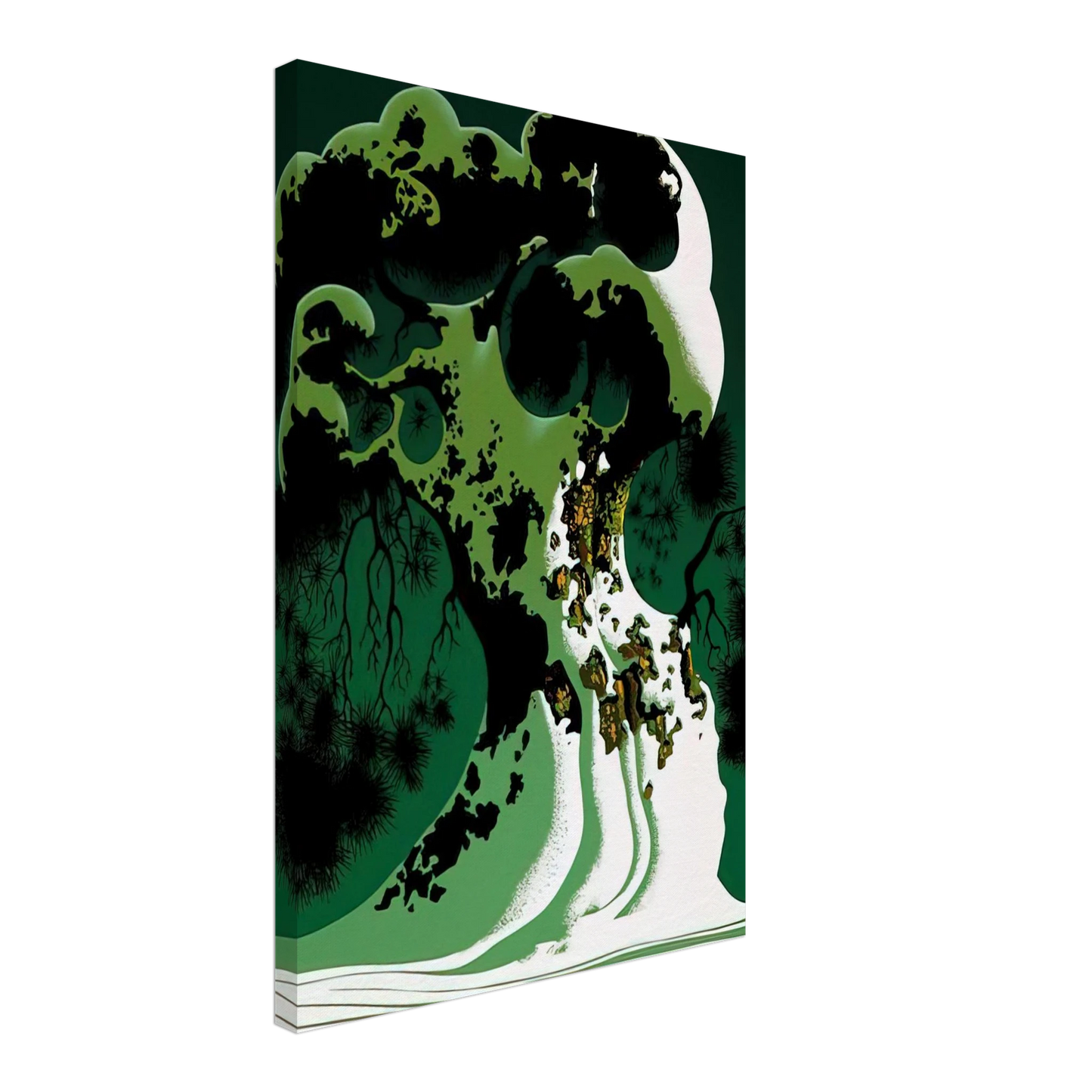 Eyvind Earle - Snow Covered Bonsai Canvas - 40x60 cm / 16x24 inches-canvas