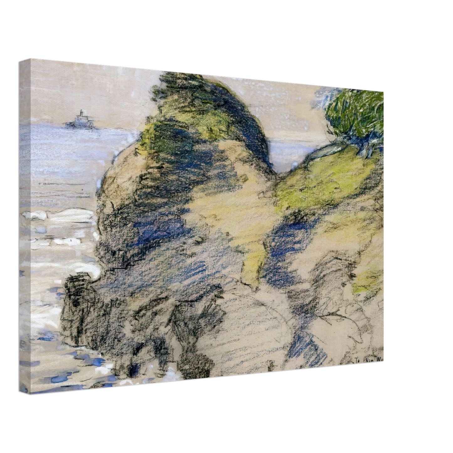 Childe Hassam - Oregon Coast Canvas - 40x60 cm / 16x24 inches-canvas