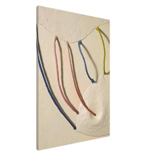 Eva Hesse - TOMORROW S APPLES 5 IN WHITE 1965 Canvas - 20x30 cm / 8x12 inches-canvas