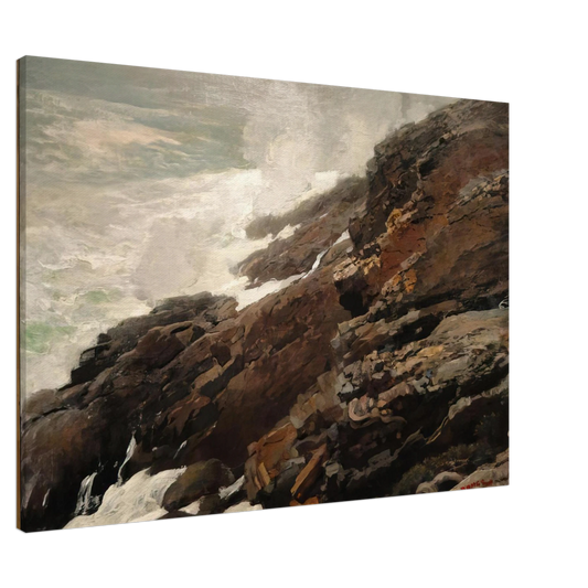 Winslow Homer - HIGH CLIFF COAST OF MAINE Canvas - 20x30 cm / 8x12 inches-canvas