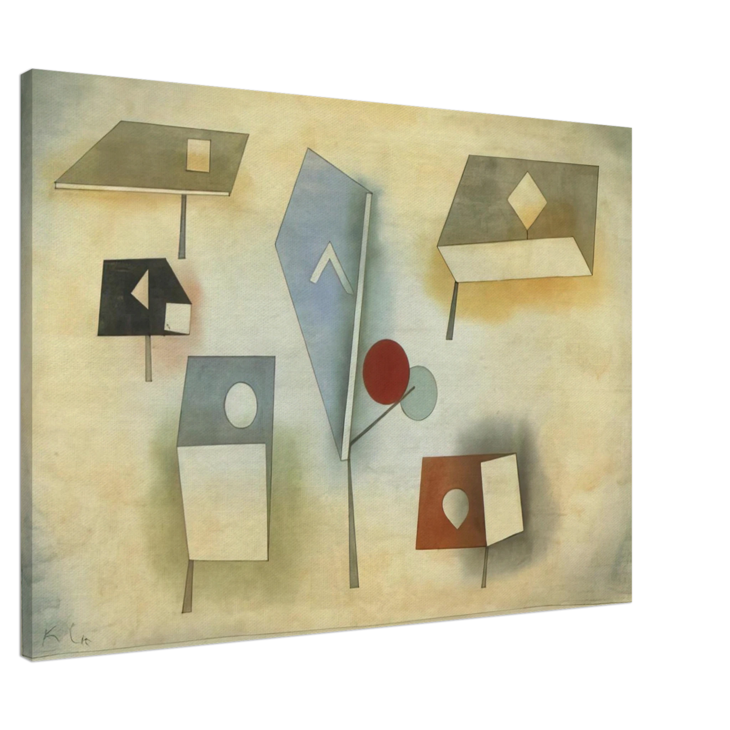 Paul Klee - SIX SPECIES 1921 Canvas - 20x30 cm / 8x12 inches-canvas