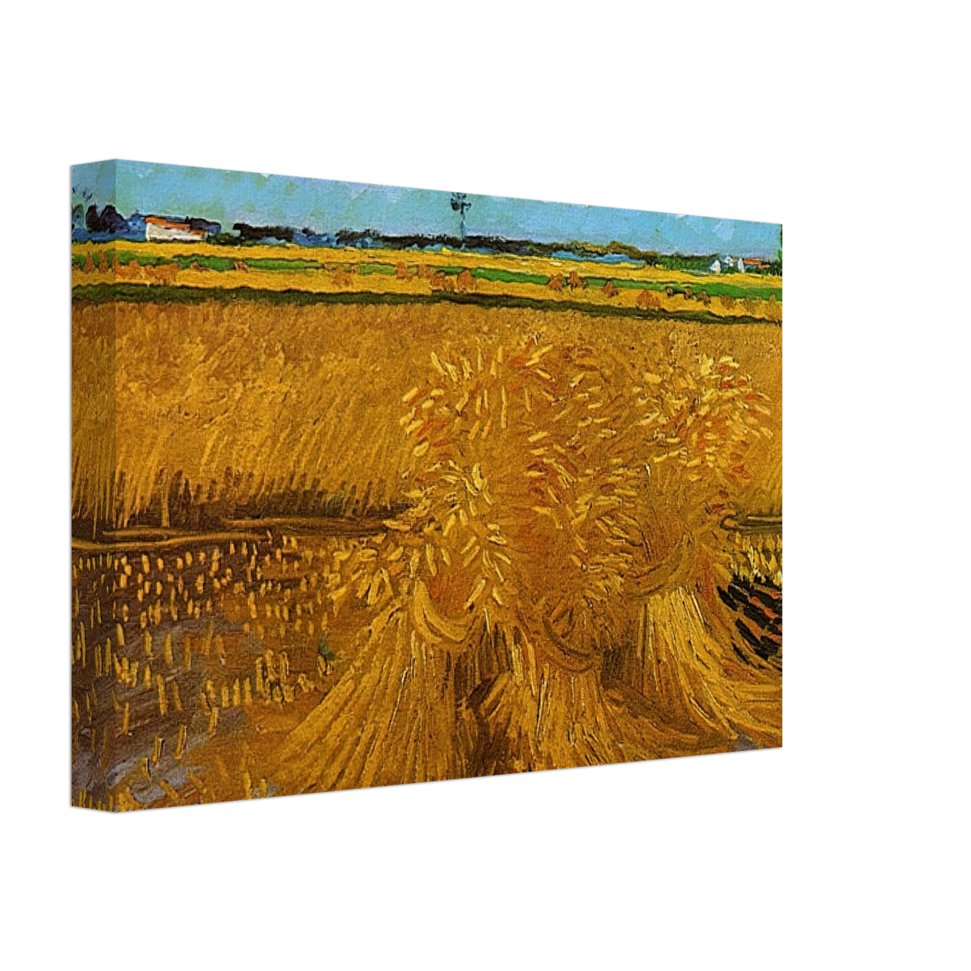 Vincent van Gogh - Wheatfield with Sheaves Canvas - 70x100 cm / 28x40 inches-canvas