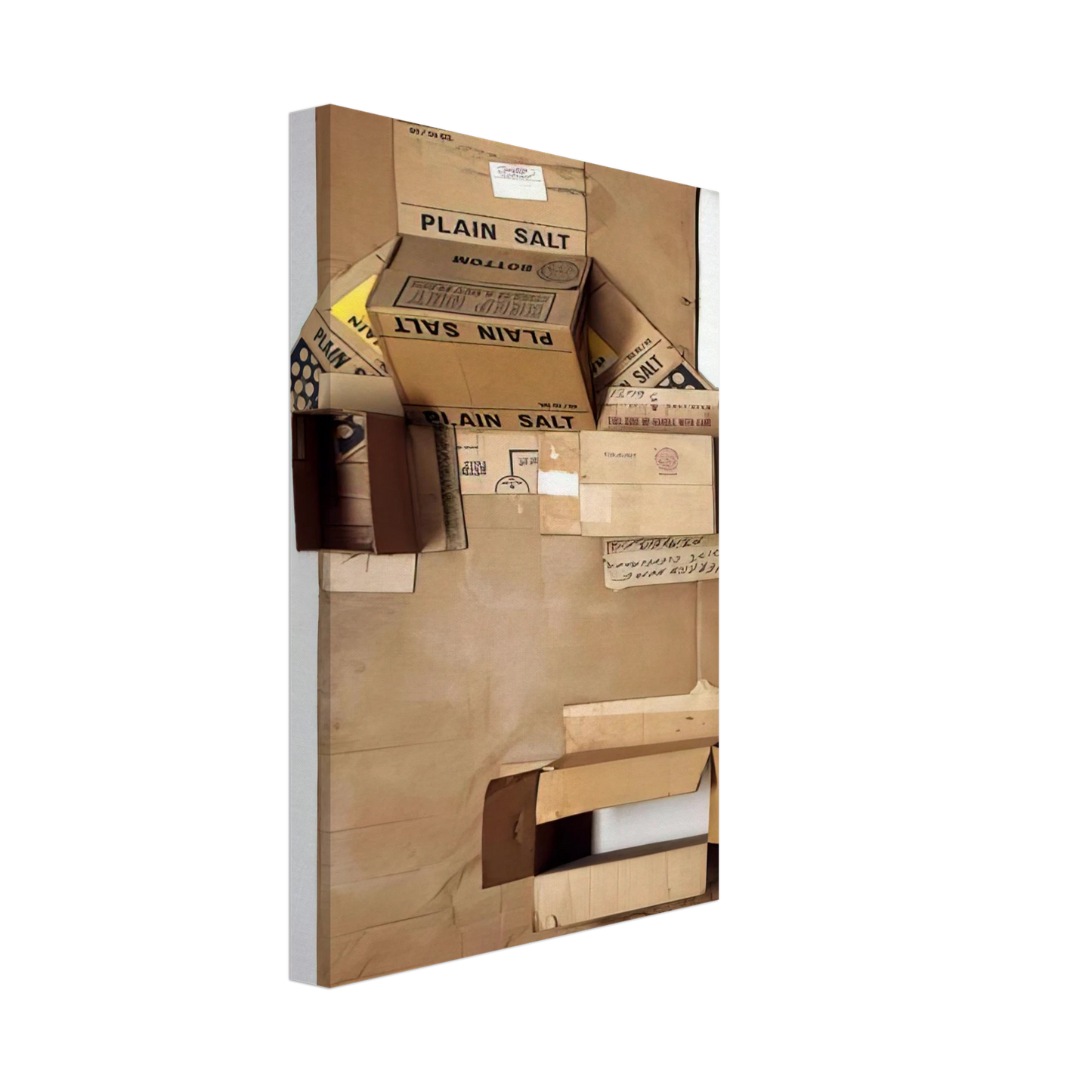 Robert Rauschenberg - PLAIN SALT CARDBOARD 1971 Canvas - 70x100 cm / 28x40 inches-canvas