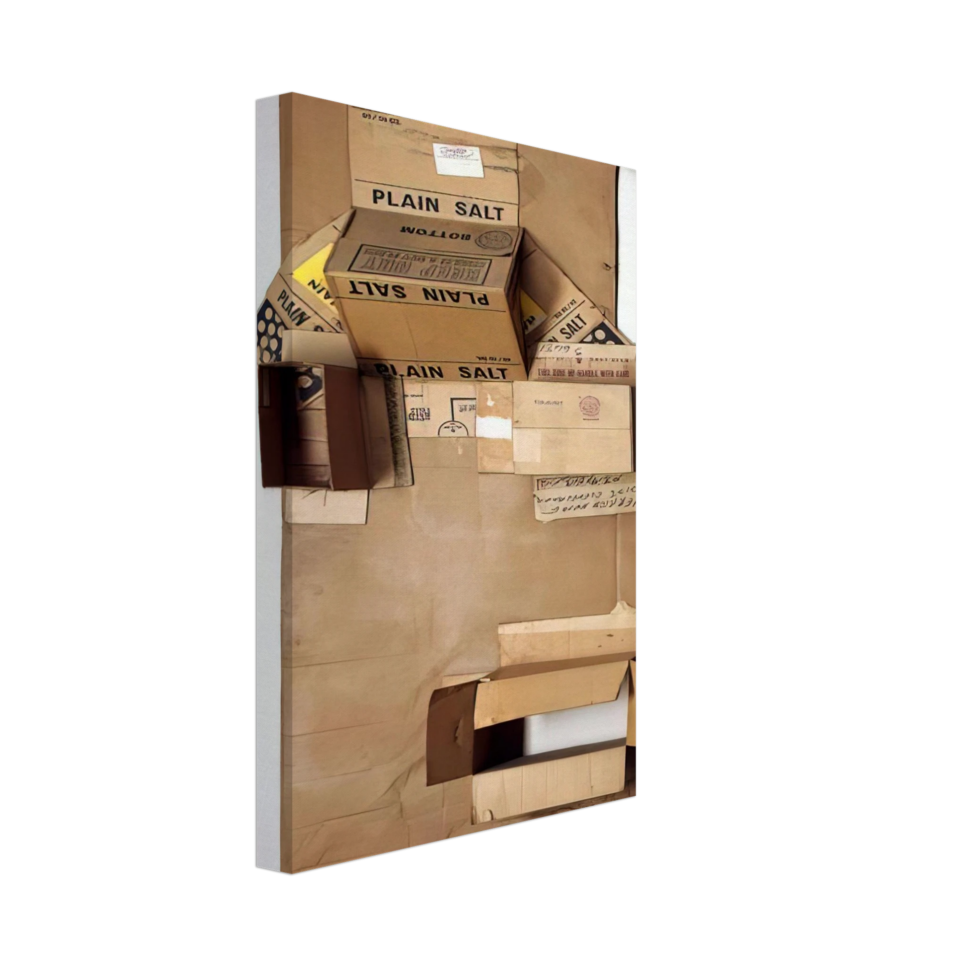 Robert Rauschenberg - PLAIN SALT CARDBOARD 1971 Canvas - 70x100 cm / 28x40 inches-canvas