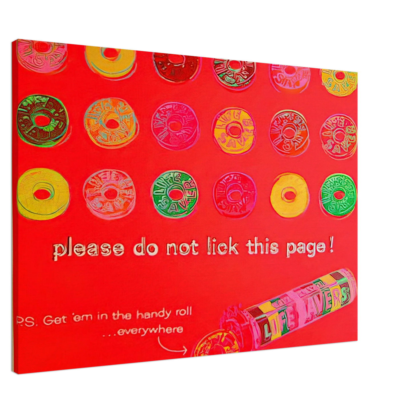 Andy Warhol - Life Savers Canvas - 20x30 cm / 8x12 inches-canvas