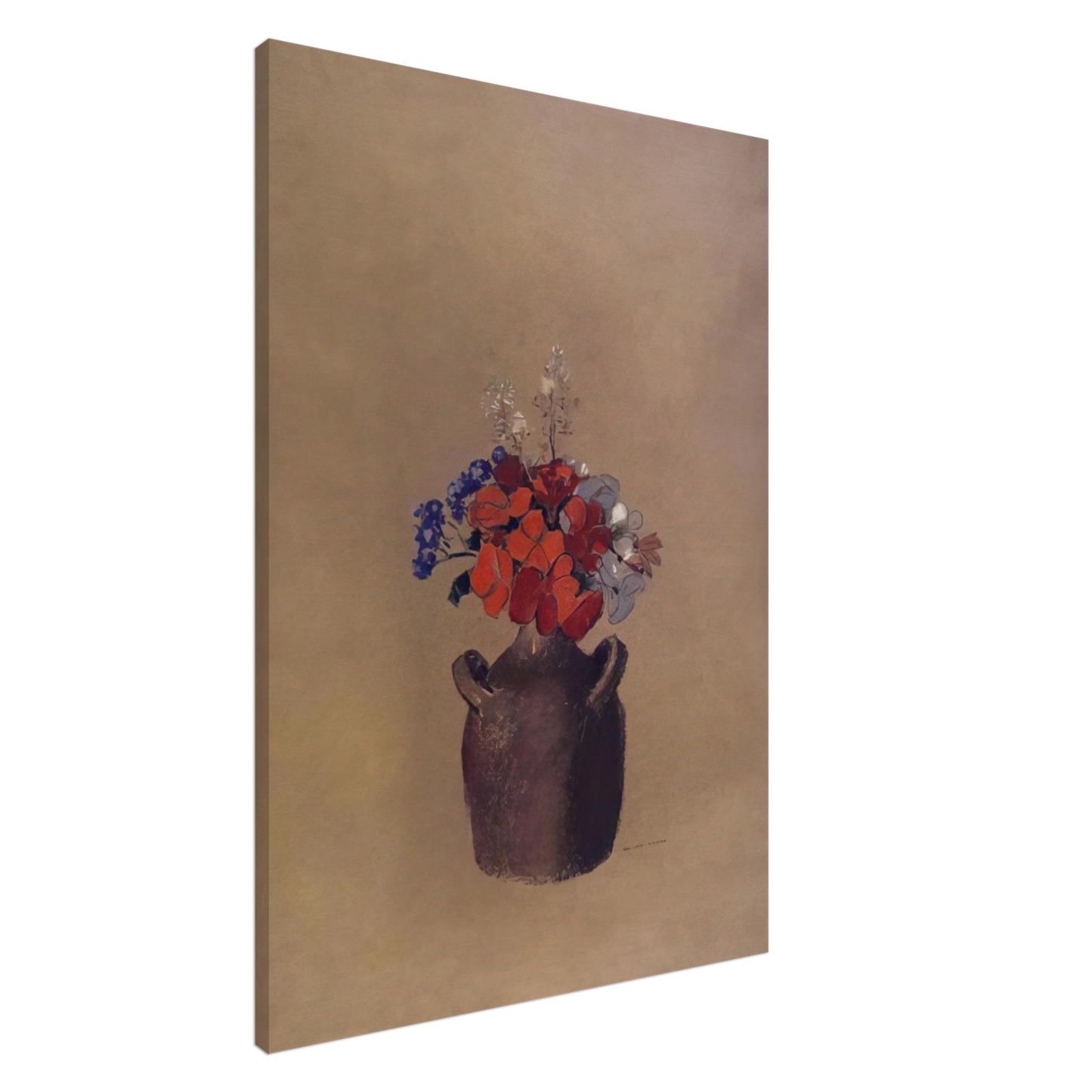 Odilon Redon - FLOWERS IN A VASE Canvas - 20x30 cm / 8x12 inches-canvas