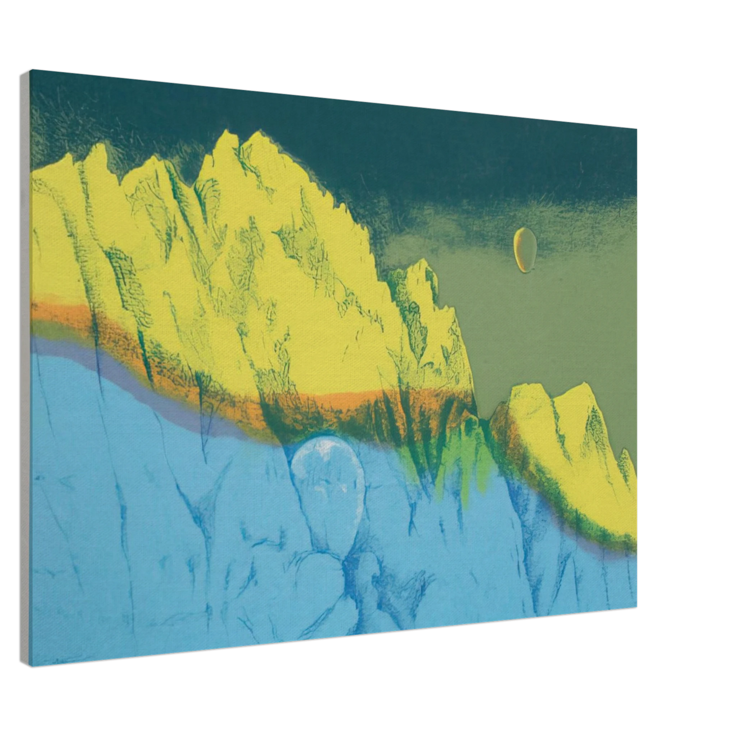 Clarence Holbrook Carter - Pilgrimage #4 - 1977 Canvas - 20x30 cm / 8x12 inches-canvas