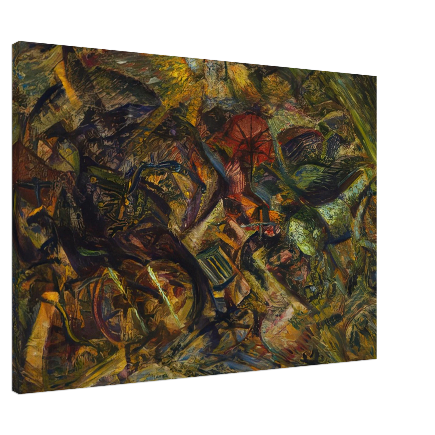 Carlo Carra - JOLTS OF A CAB 1911 Canvas - 20x30 cm / 8x12 inches-canvas