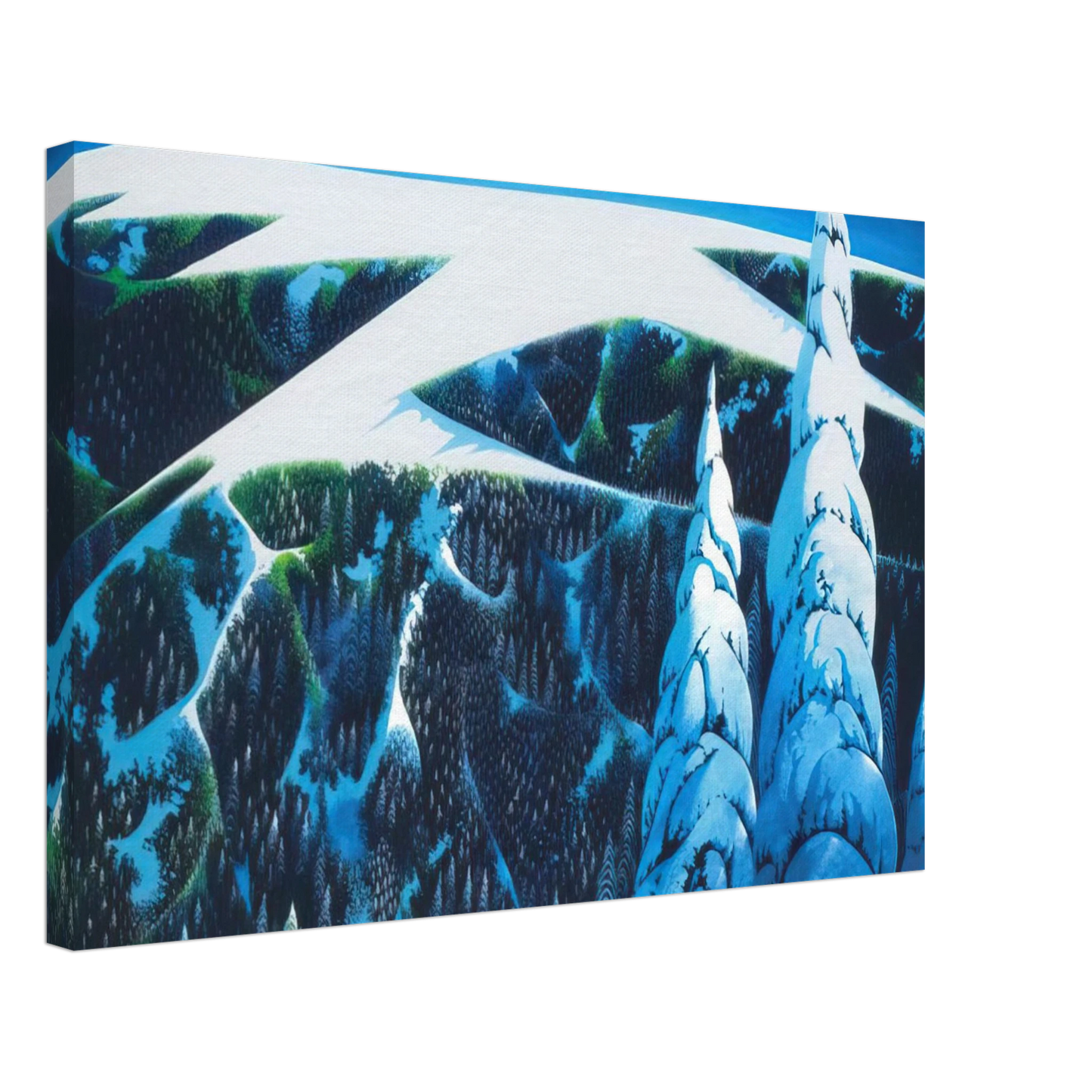 Eyvind Earle - Sangre De Cristo Range Canvas - 40x60 cm / 16x24 inches-canvas