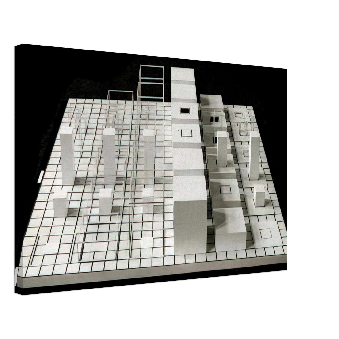 Sol LeWitt - Serial Project #1 ABCD Canvas - 70x100 cm / 28x40 inches-canvas