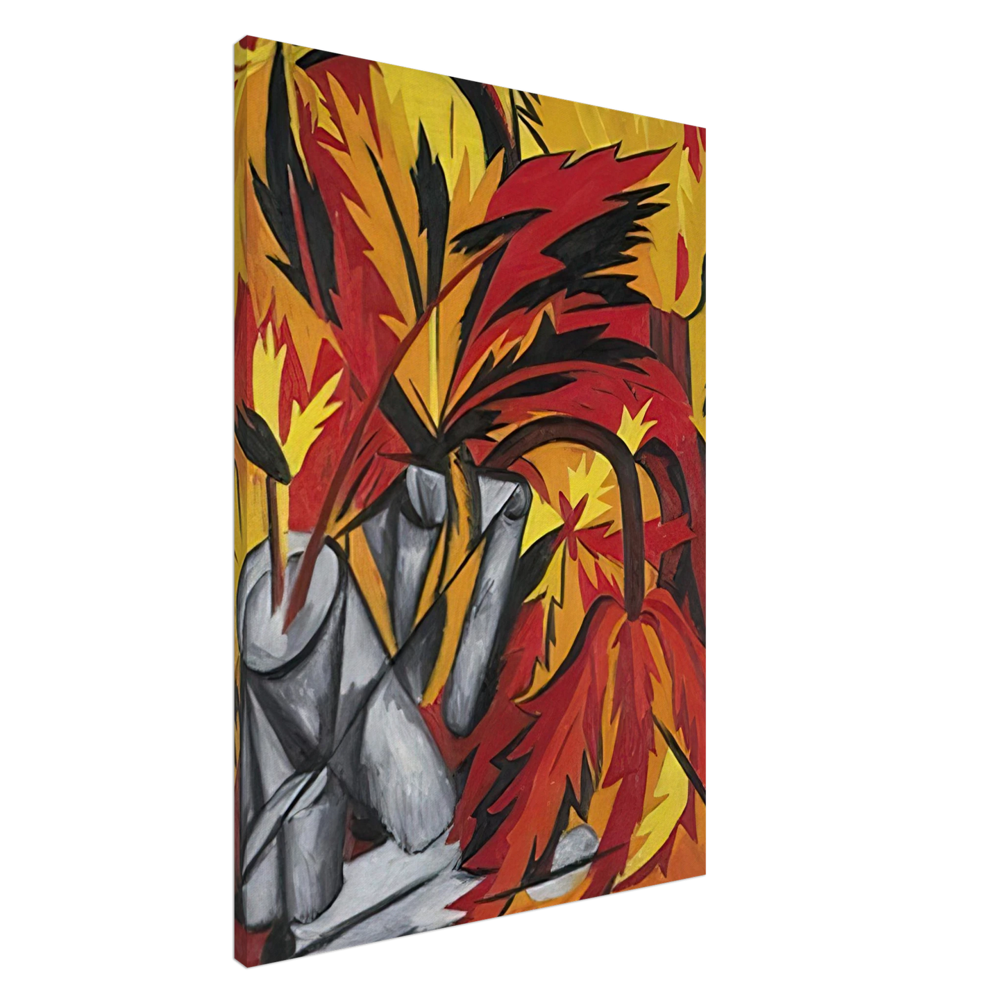 Natalia Goncharova - Flowers - 1912 Canvas - 20x30 cm / 8x12 inches-canvas