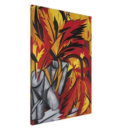 Natalia Goncharova - Flowers - 1912 Canvas - 20x30 cm / 8x12 inches-canvas