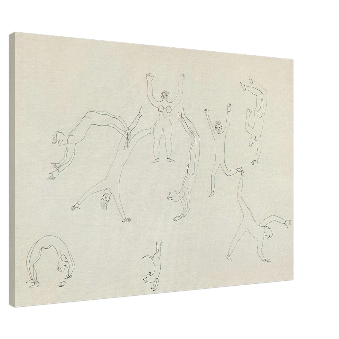 Alexander Calder - THE TUMBLERS II 1931 Canvas - 20x30 cm / 8x12 inches-canvas