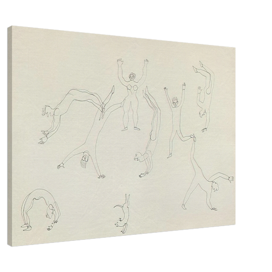 Alexander Calder - THE TUMBLERS II 1931 Canvas - 20x30 cm / 8x12 inches-canvas