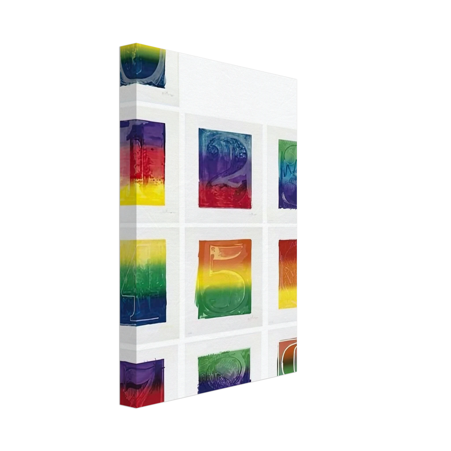 Jasper Johns - COLOR NUMERAL SERIES ULAE 59 68 1969 Canvas - 40x60 cm / 16x24 inches-canvas