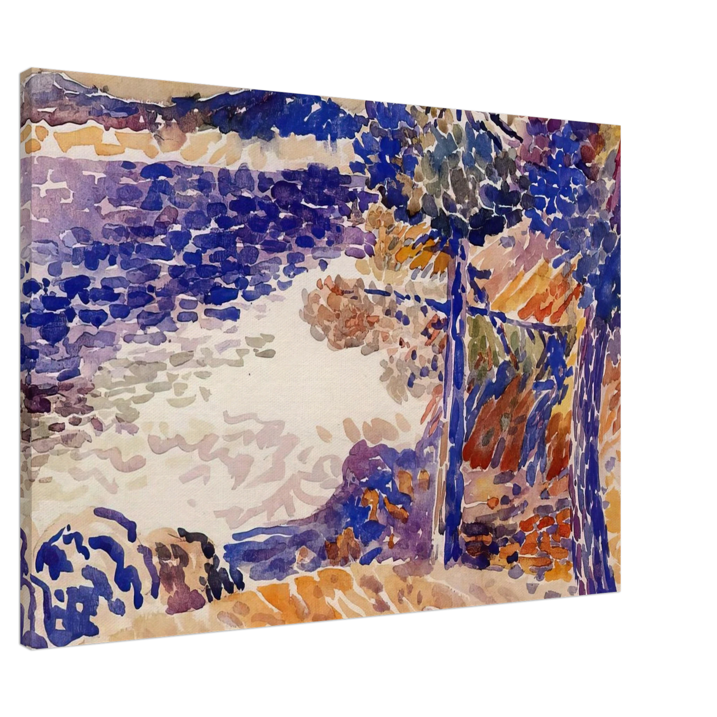 Henri-Edmond Cross - Pines by the Sea Canvas - 20x30 cm / 8x12 inches-canvas