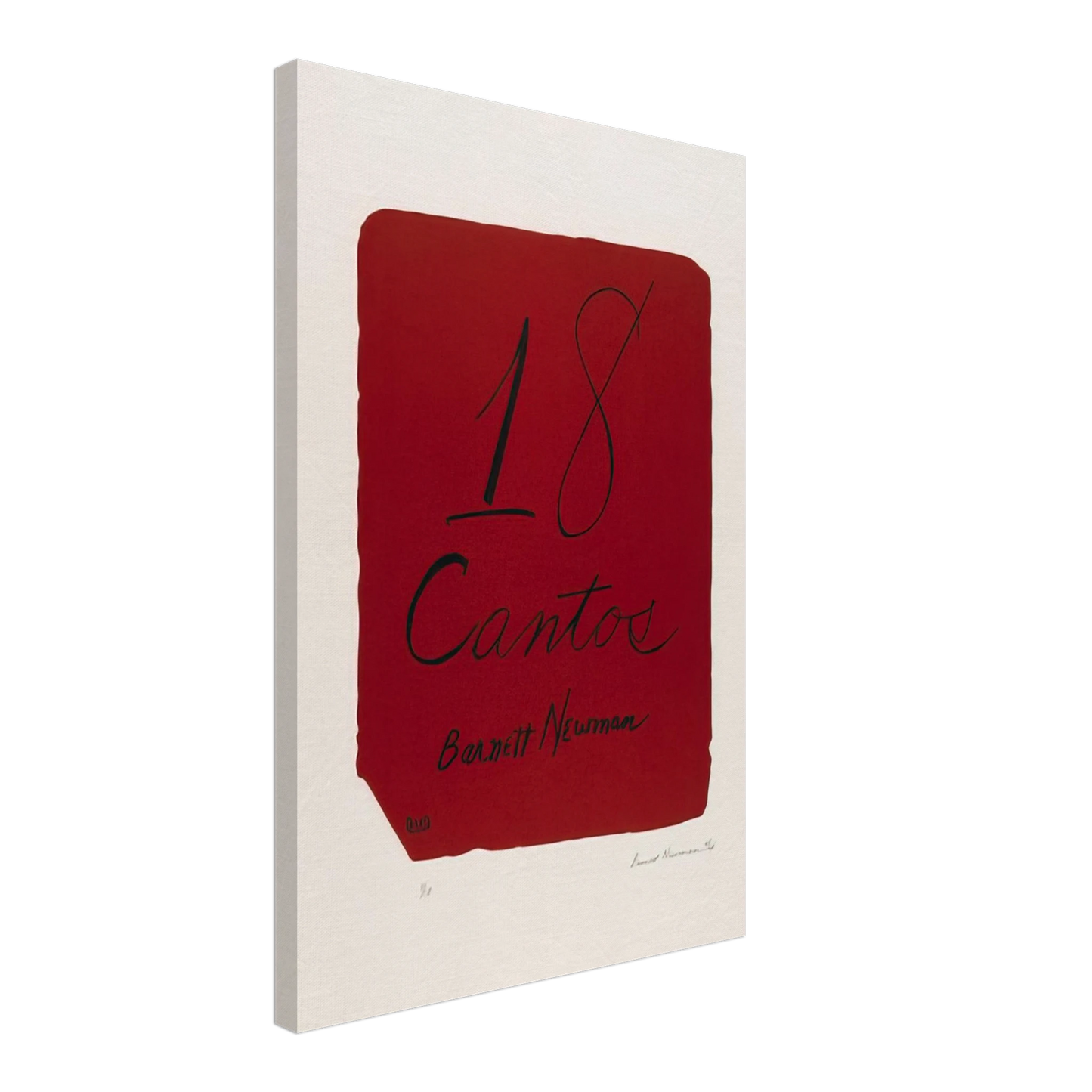 Barnett Newman - Title Page from 18 Cantos Canvas - 70x100 cm / 28x40 inches-canvas