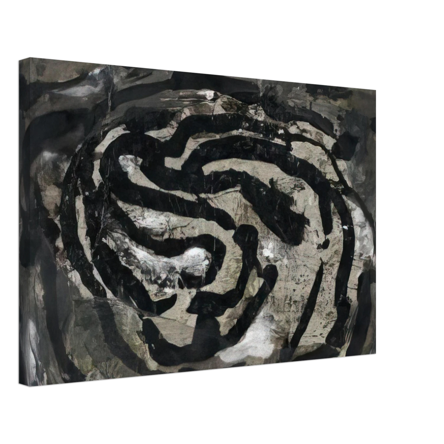 Emil Schumacher - Untitled EL X - 1966 Canvas - 70x100 cm / 28x40 inches-canvas