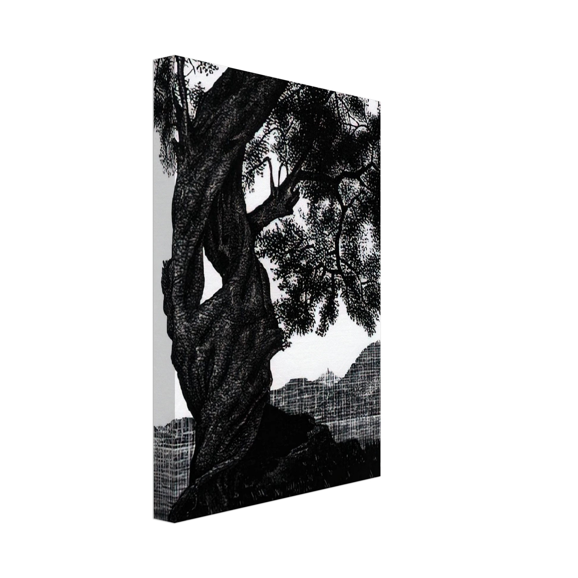 MC Escher - OLD OLIVE TREE CORSICA Canvas - 40x60 cm / 16x24 inches-canvas