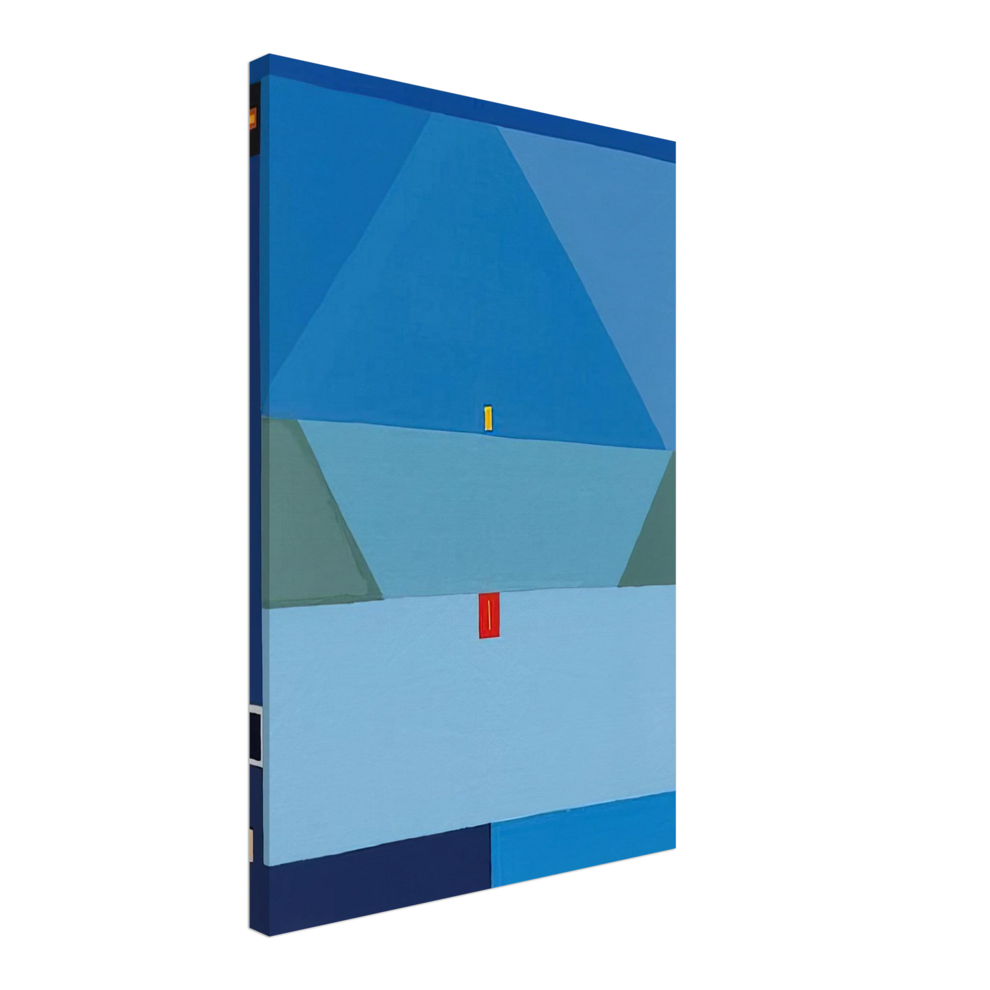 Jerzy Nowosielski - NO TITLE BLUE ABSTRACTION 1997 Canvas - 70x100 cm / 28x40 inches-canvas