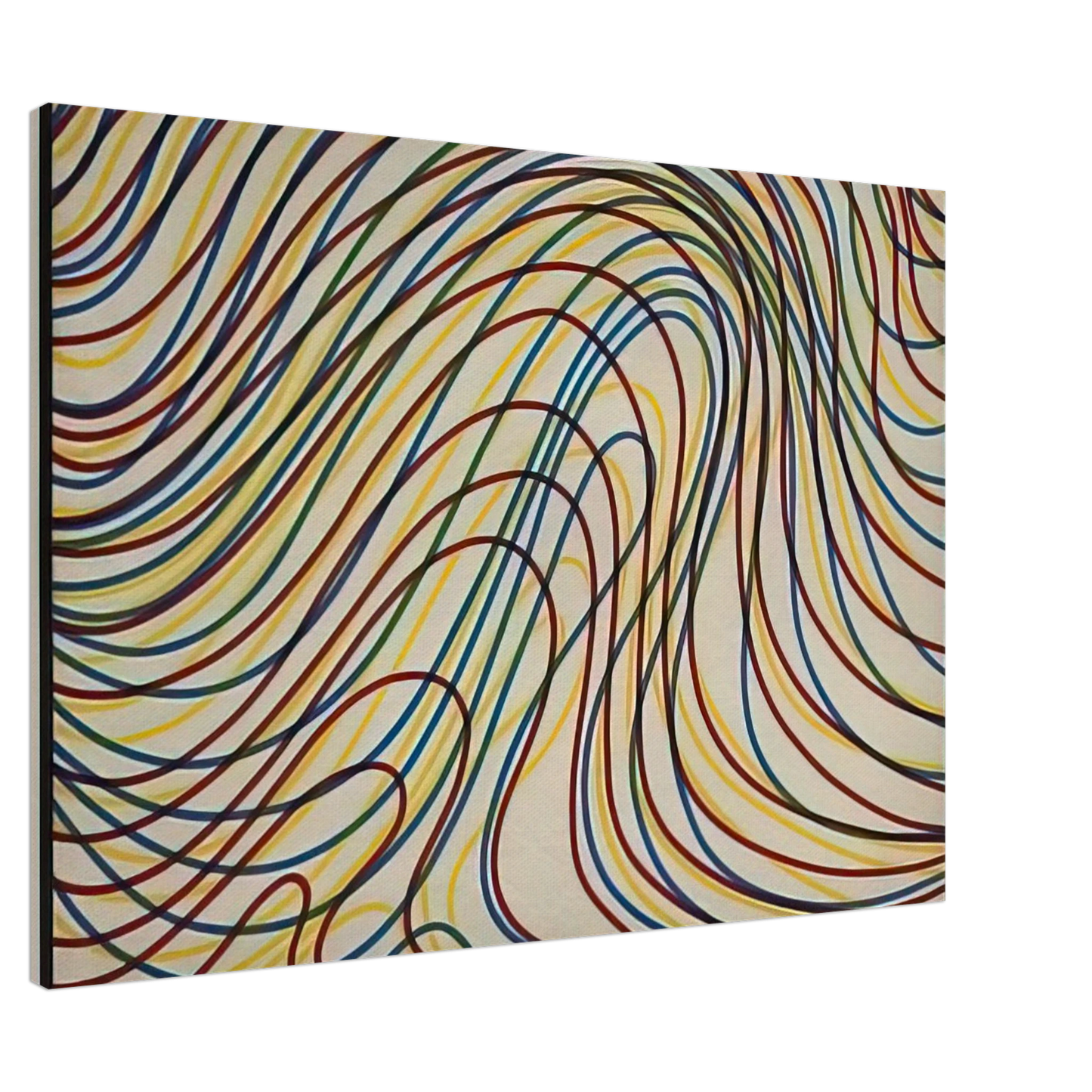 Sol LeWitt - Wavy Lines with Black Border Canvas - 20x30 cm / 8x12 inches-canvas