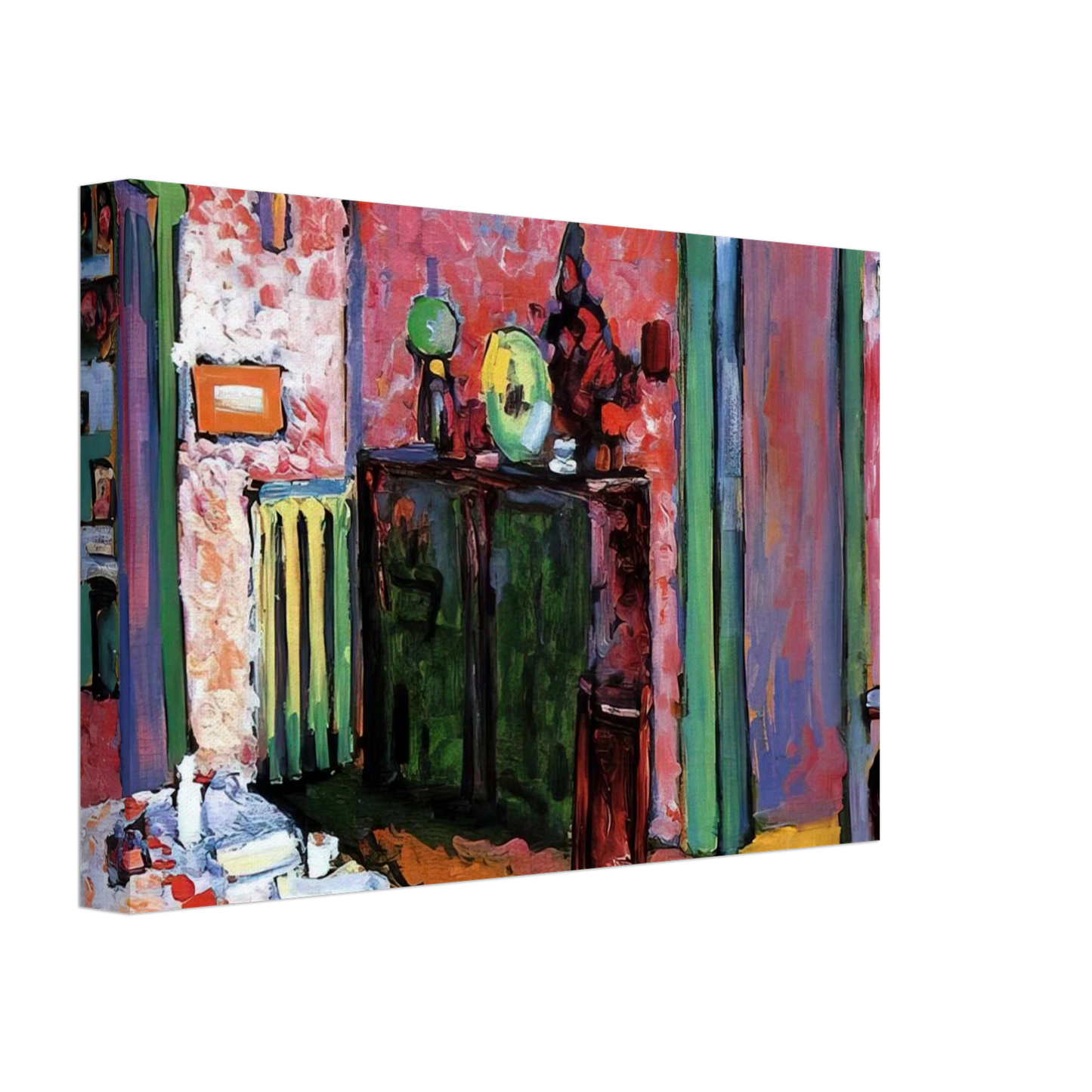 Wassily Kandinsky - INTERIOR MY DINING ROOM 1909 Canvas - 40x60 cm / 16x24 inches-canvas