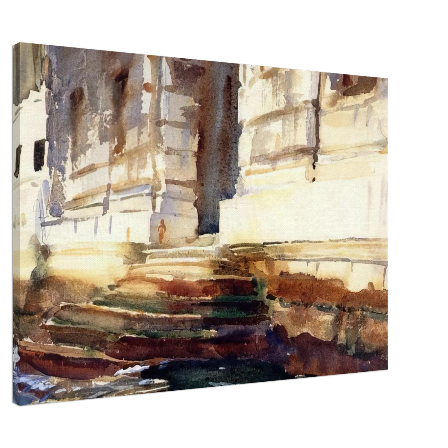John Singer Sargent - Steps of a Palace Canvas - 20x30 cm / 8x12 inches-canvas