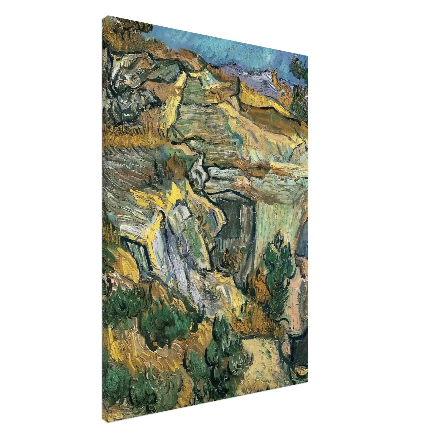 Vincent van Gogh - Entrance to a Quarry near Saint Remy Canvas - 20x30 cm / 8x12 inches-canvas