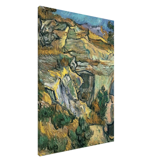 Vincent van Gogh - Entrance to a Quarry near Saint Remy Canvas - 20x30 cm / 8x12 inches-canvas