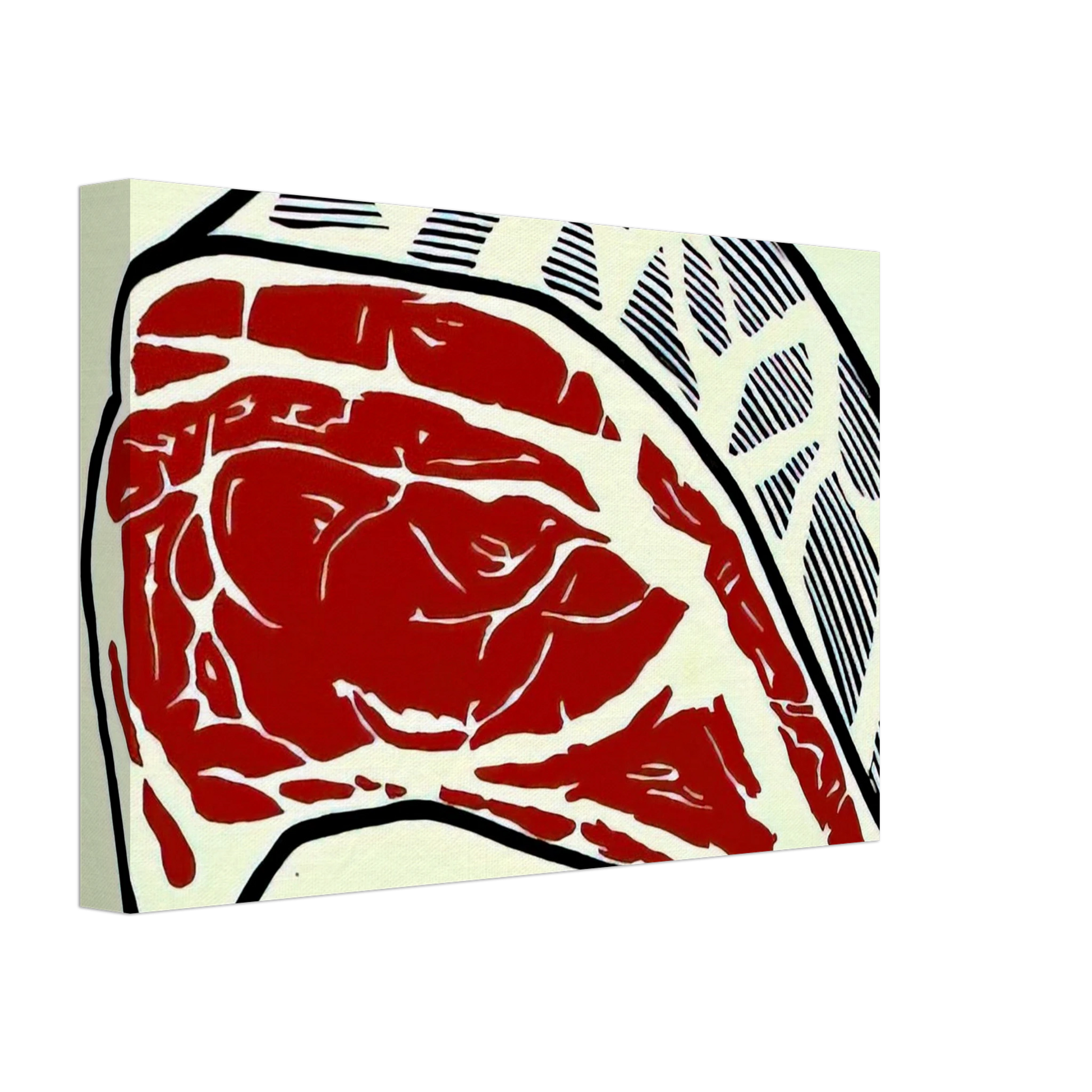 Roy Lichtenstein - STANDING RIB 1962 Canvas - 70x100 cm / 28x40 inches-canvas