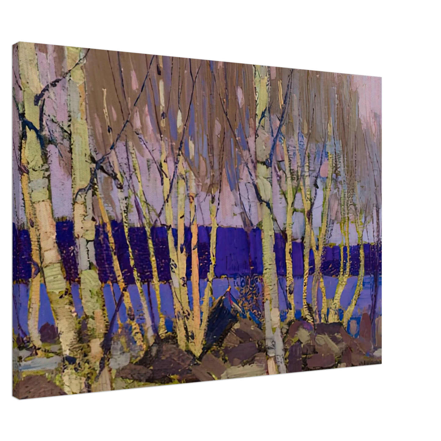 Tom Thomson - EVENING CANOE LAKE 1916 Canvas - 20x30 cm / 8x12 inches-canvas