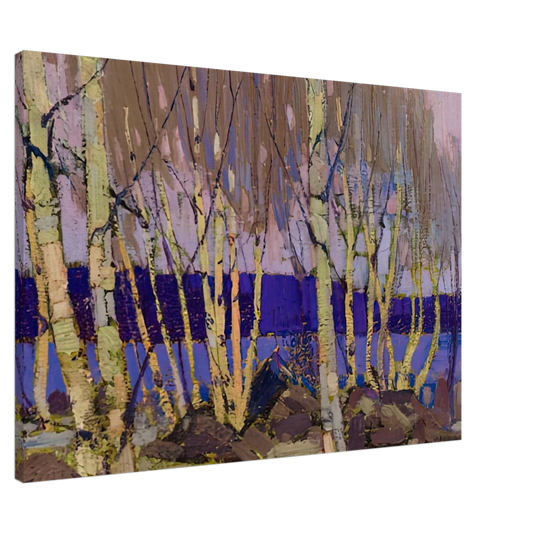 Tom Thomson - EVENING CANOE LAKE 1916 Canvas - 20x30 cm / 8x12 inches-canvas