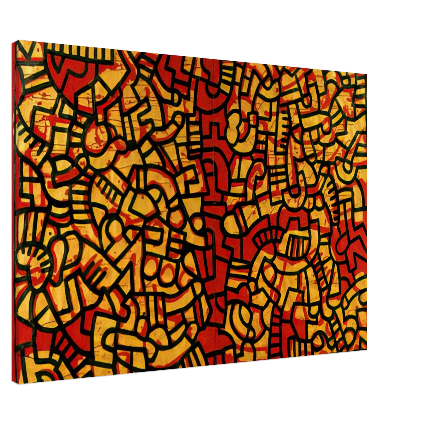 Keith Haring - UNTITLED 1979 Canvas - 20x30 cm / 8x12 inches-canvas