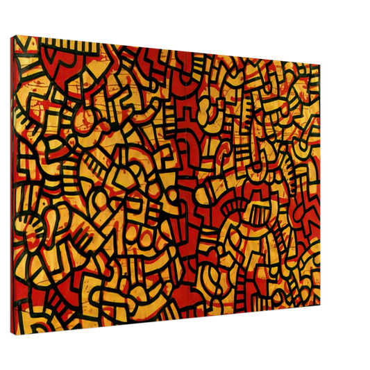 Keith Haring - UNTITLED 1979 Canvas - 20x30 cm / 8x12 inches-canvas