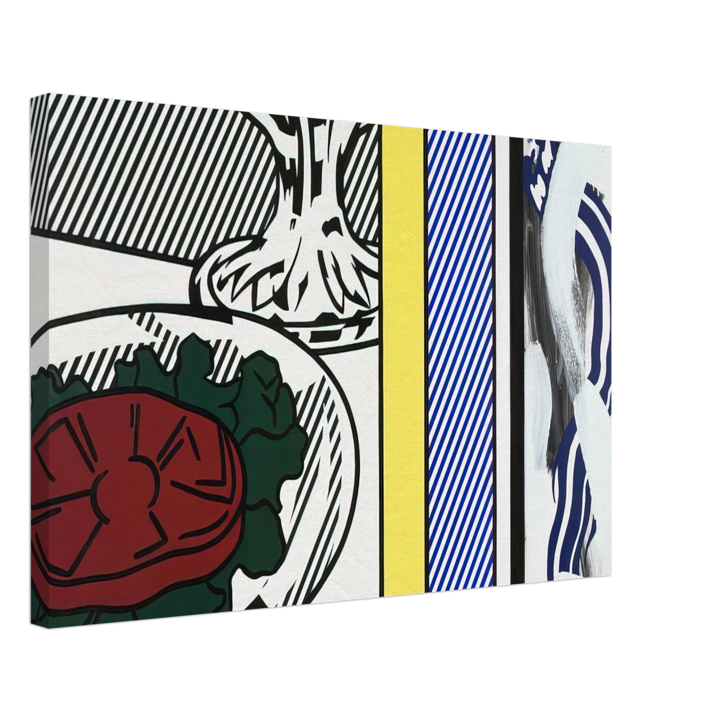 Roy Lichtenstein - TOMATO AND ABSTRACTION 1982 Canvas - 40x60 cm / 16x24 inches-canvas