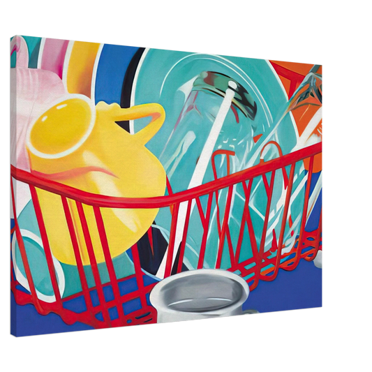 James Rosenquist - Dishes Canvas - 20x30 cm / 8x12 inches-canvas