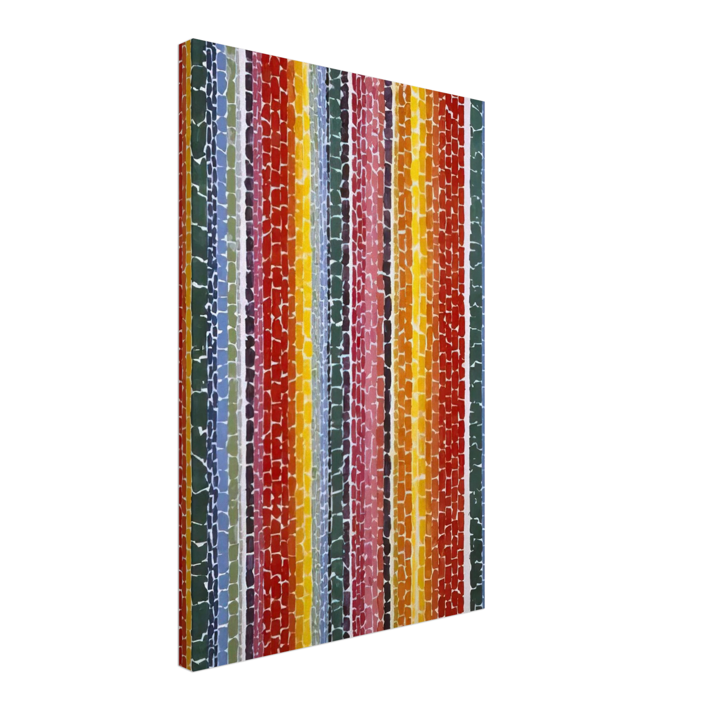 Alma Woodsey Thomas - EARTH SERMON BEAUTY LOVE AND PEACE 1971 Canvas - 70x100 cm / 28x40 inches-canvas