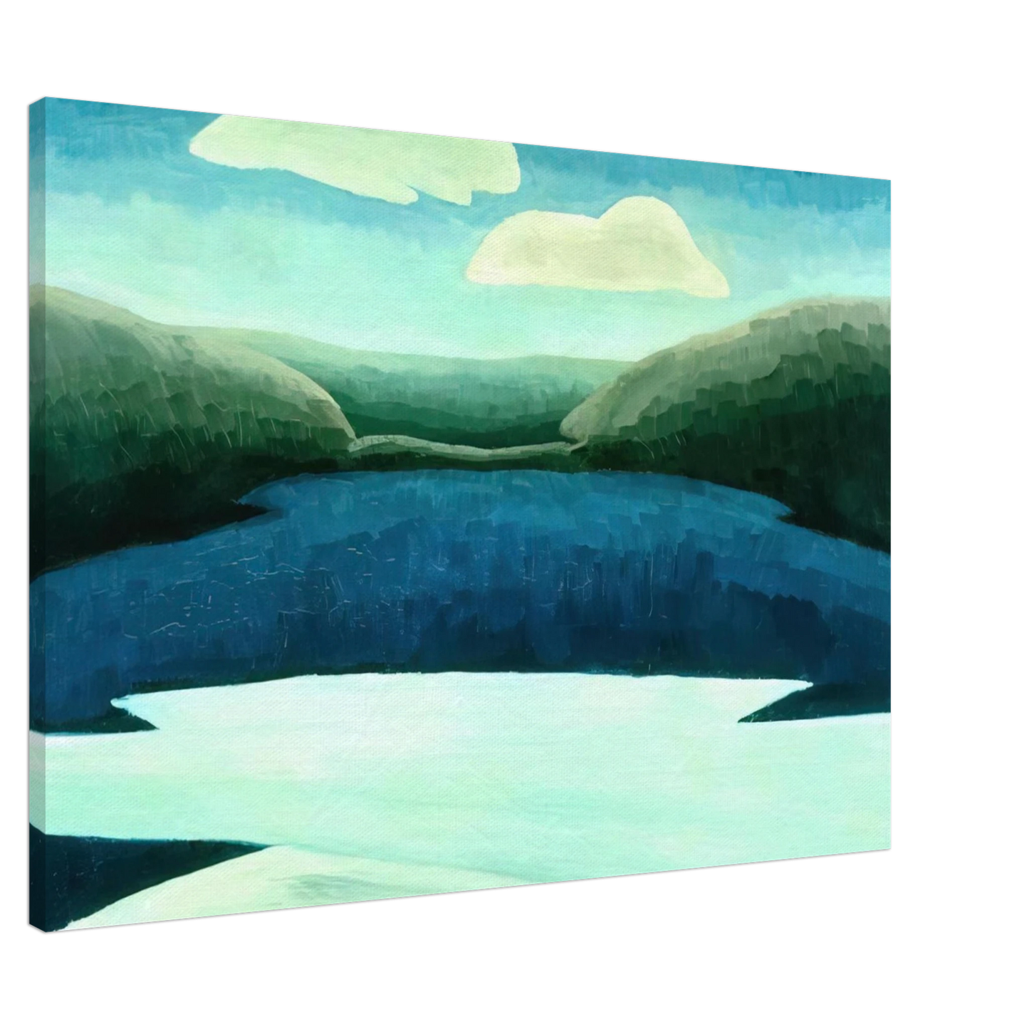 Arthur Dove - Ice and Clouds - 1931 Canvas - 20x30 cm / 8x12 inches-canvas