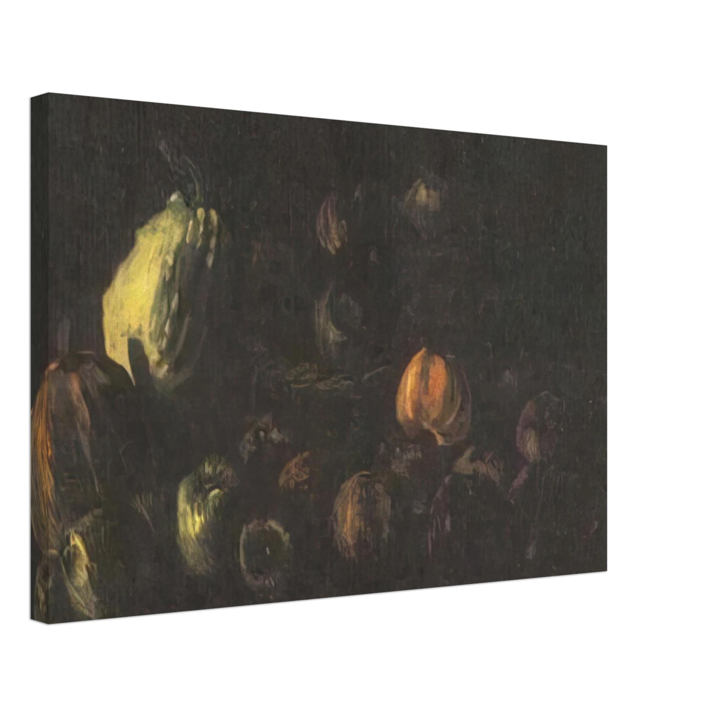 Vincent van Gogh - Still life with a basket of apples and two pumpkins Canvas - 70x100 cm / 28x40 inches-canvas