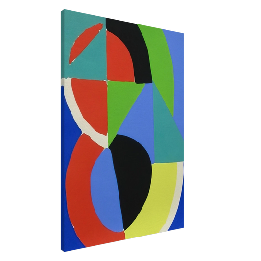 Sonia Delaunay - COMPOSITION 2 Canvas - 20x30 cm / 8x12 inches-canvas