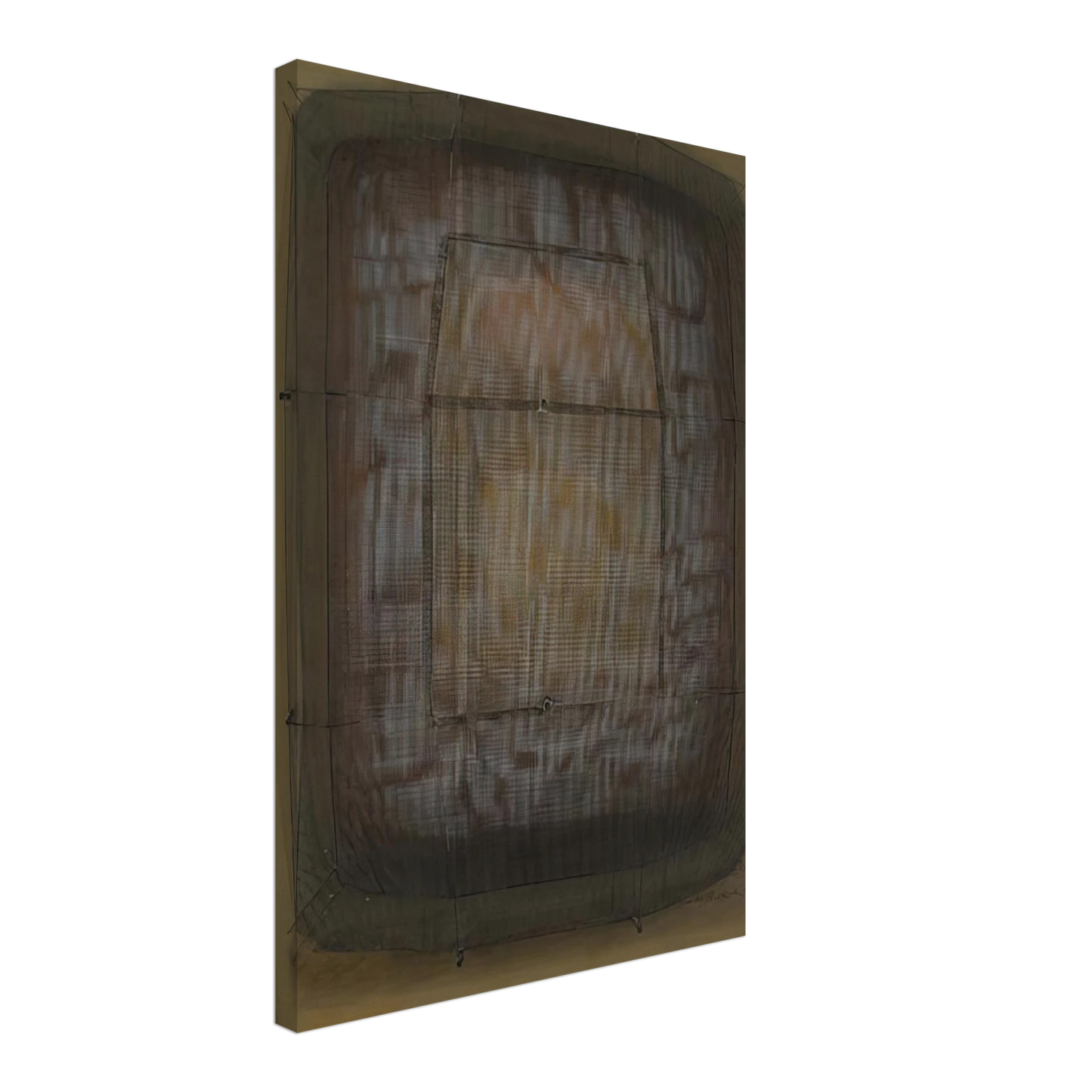 Manuel Rivera - Espejo dorado - Art Informel Canvas - 70x100 cm / 28x40 inches-canvas