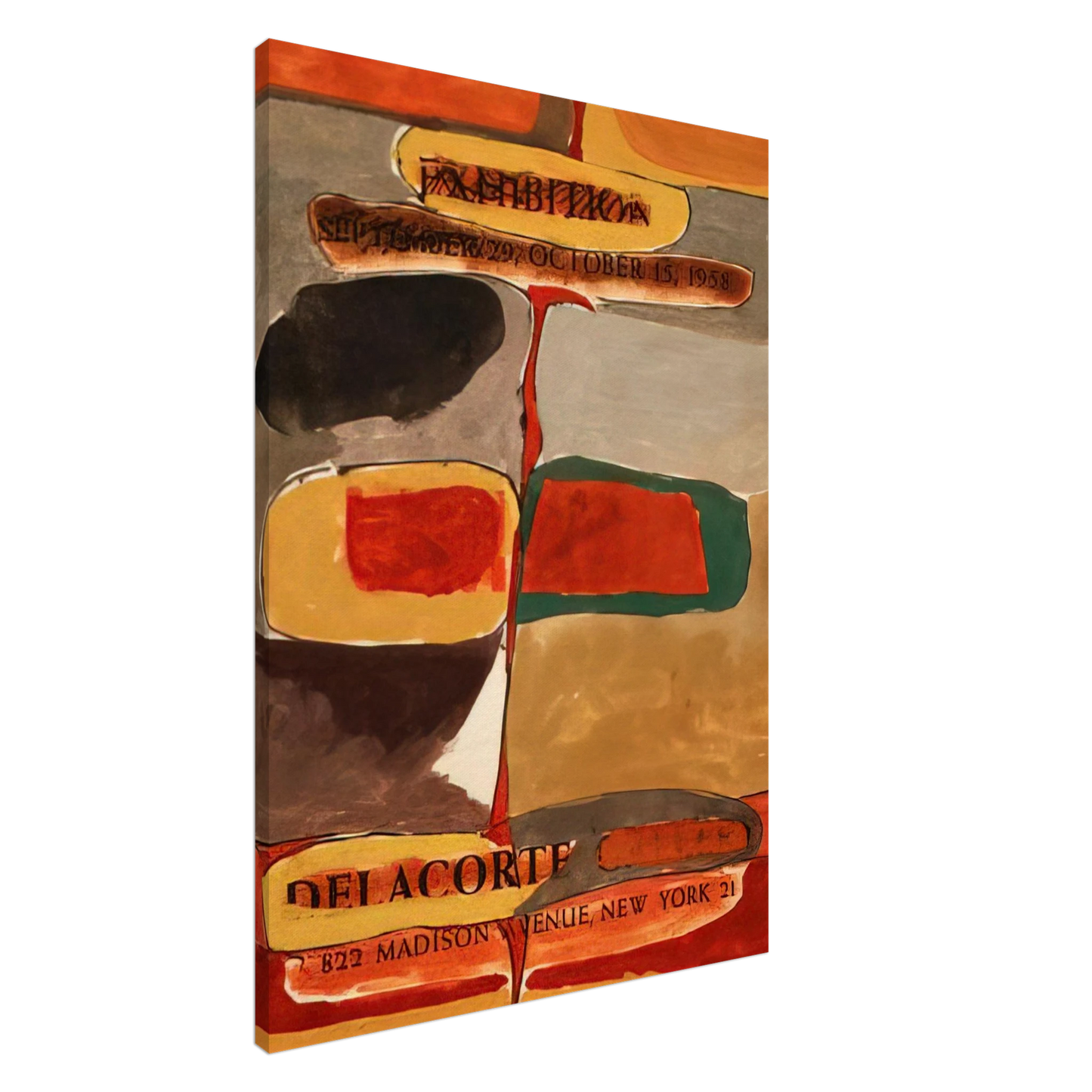 Will Barnet - Untitled - 1958 United States Canvas - 20x30 cm / 8x12 inches-canvas