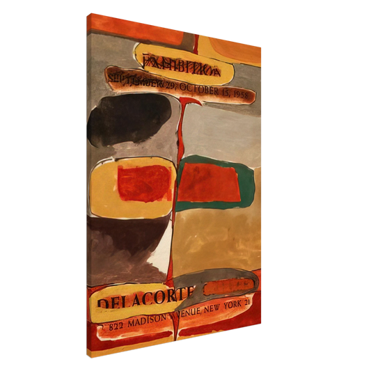 Will Barnet - Untitled - 1958 United States Canvas - 20x30 cm / 8x12 inches-canvas