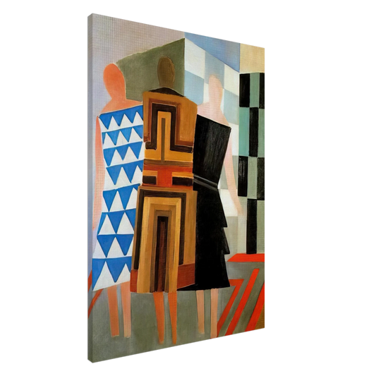 Sonia Delaunay - THREE WOMEN DRESSED SIMULTANEOUSLY Canvas - 20x30 cm / 8x12 inches-canvas