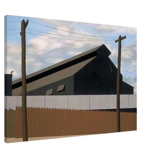 Ralston Crawford - Steel Foundry, Coatesville, Pa. - 1937 Canvas - 20x30 cm / 8x12 inches-canvas