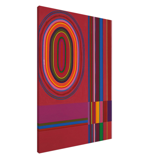 John Ferren - Red Rose - 1966 Canvas - 20x30 cm / 8x12 inches-canvas