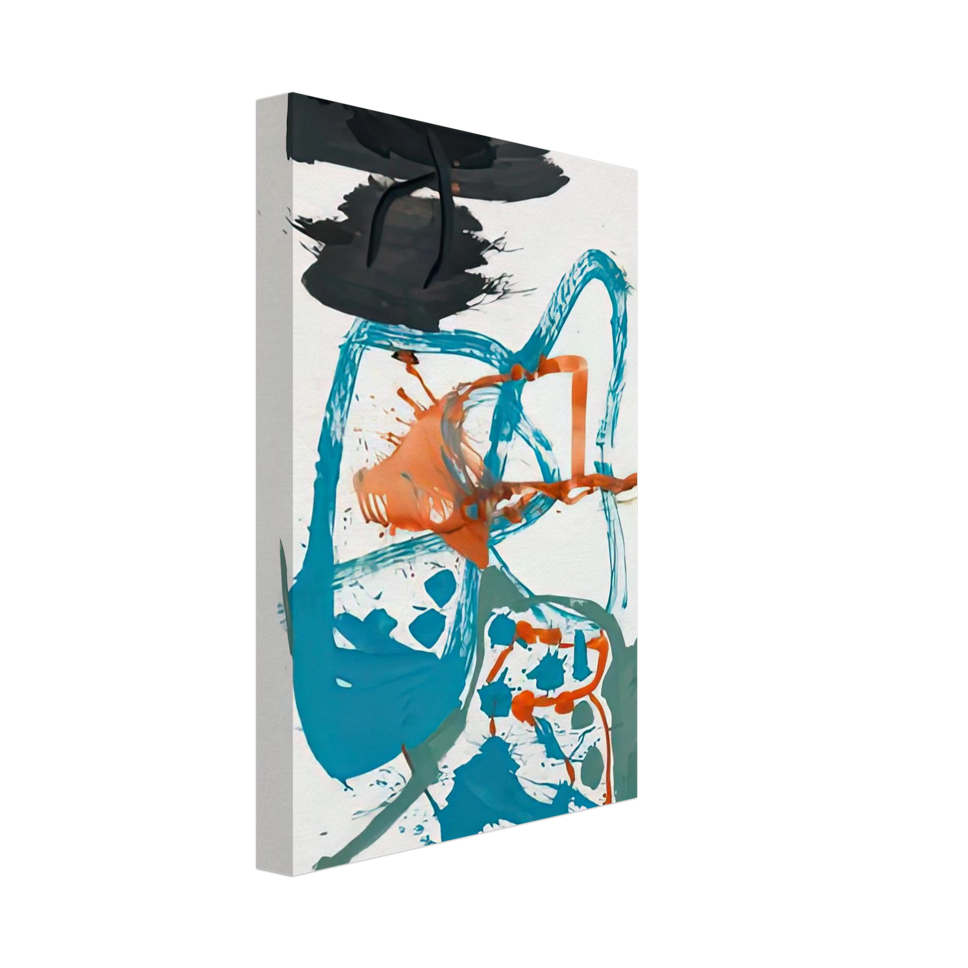 Helen Frankenthaler - Winter Figure with Black Overhead, 1959- Canvas - 70x100 cm / 28x40 inches-canvas