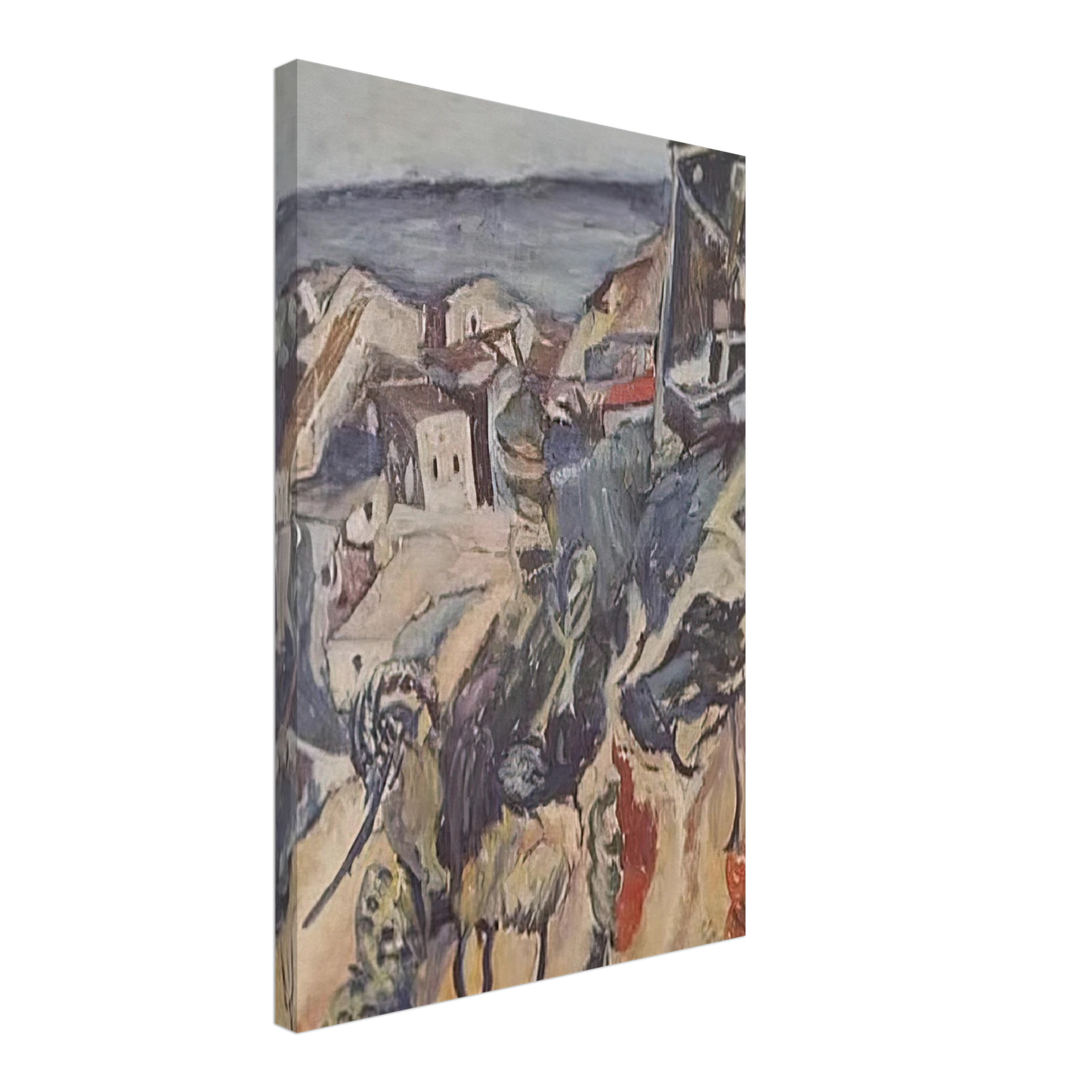 Chaim Soutine - HOUSES BY THE SEA 1918 Canvas - 70x100 cm / 28x40 inches-canvas