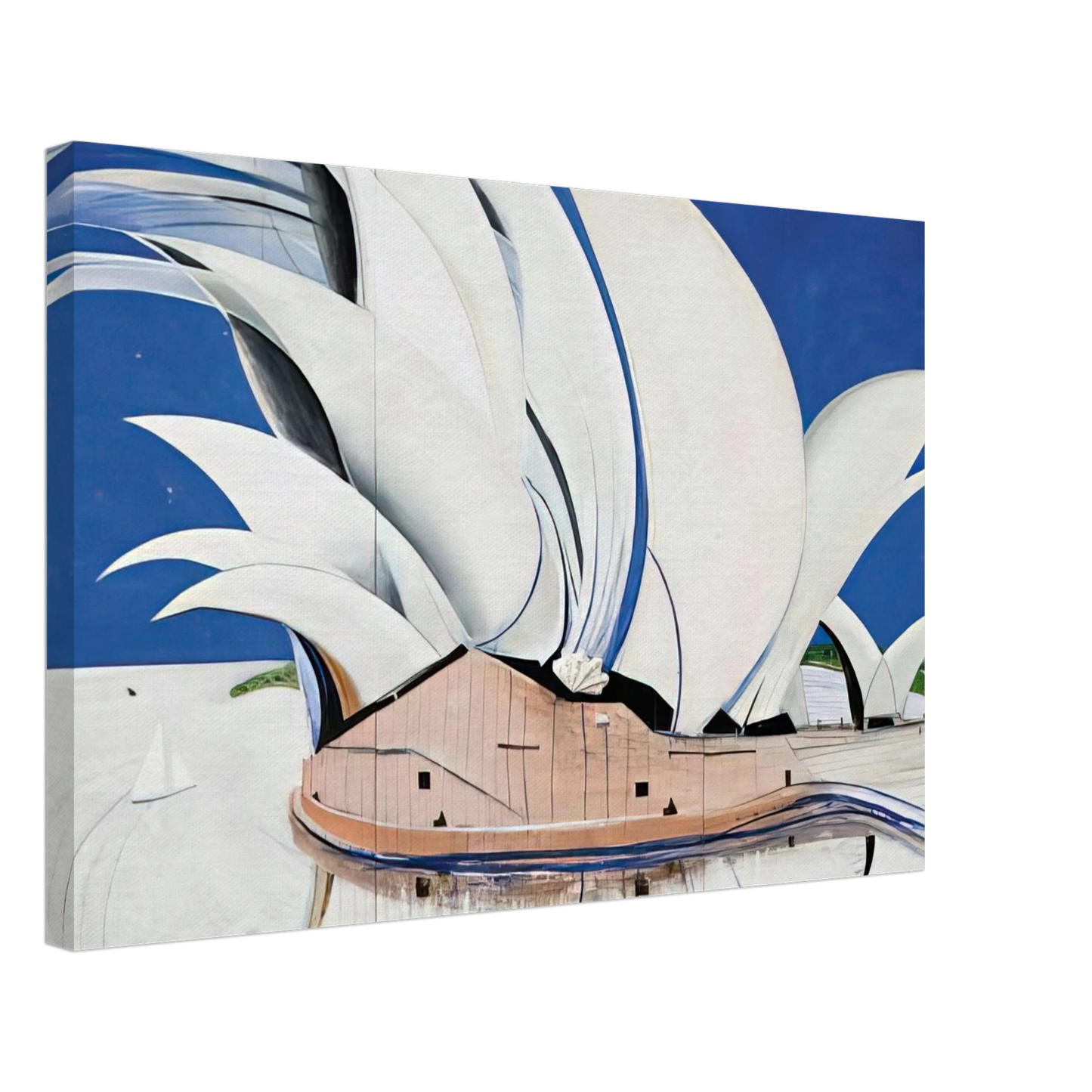 Brett Whiteley - Opera House - 1982 Canvas - 40x60 cm / 16x24 inches-canvas