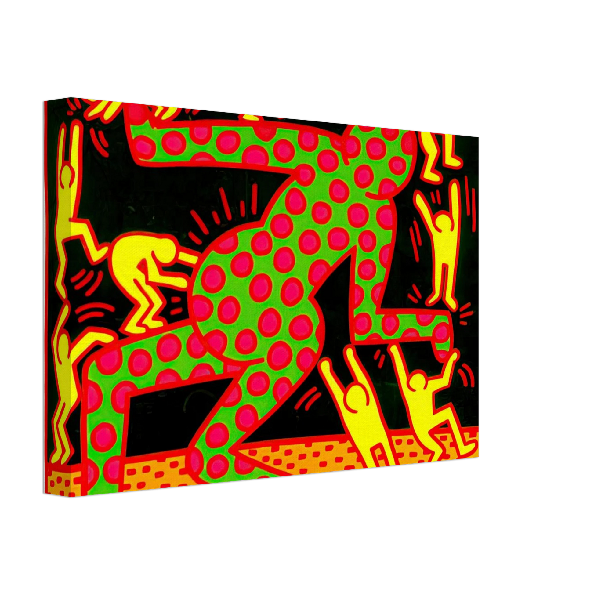Keith Haring - UNTITLED 1983 2 Canvas - 40x60 cm / 16x24 inches-canvas
